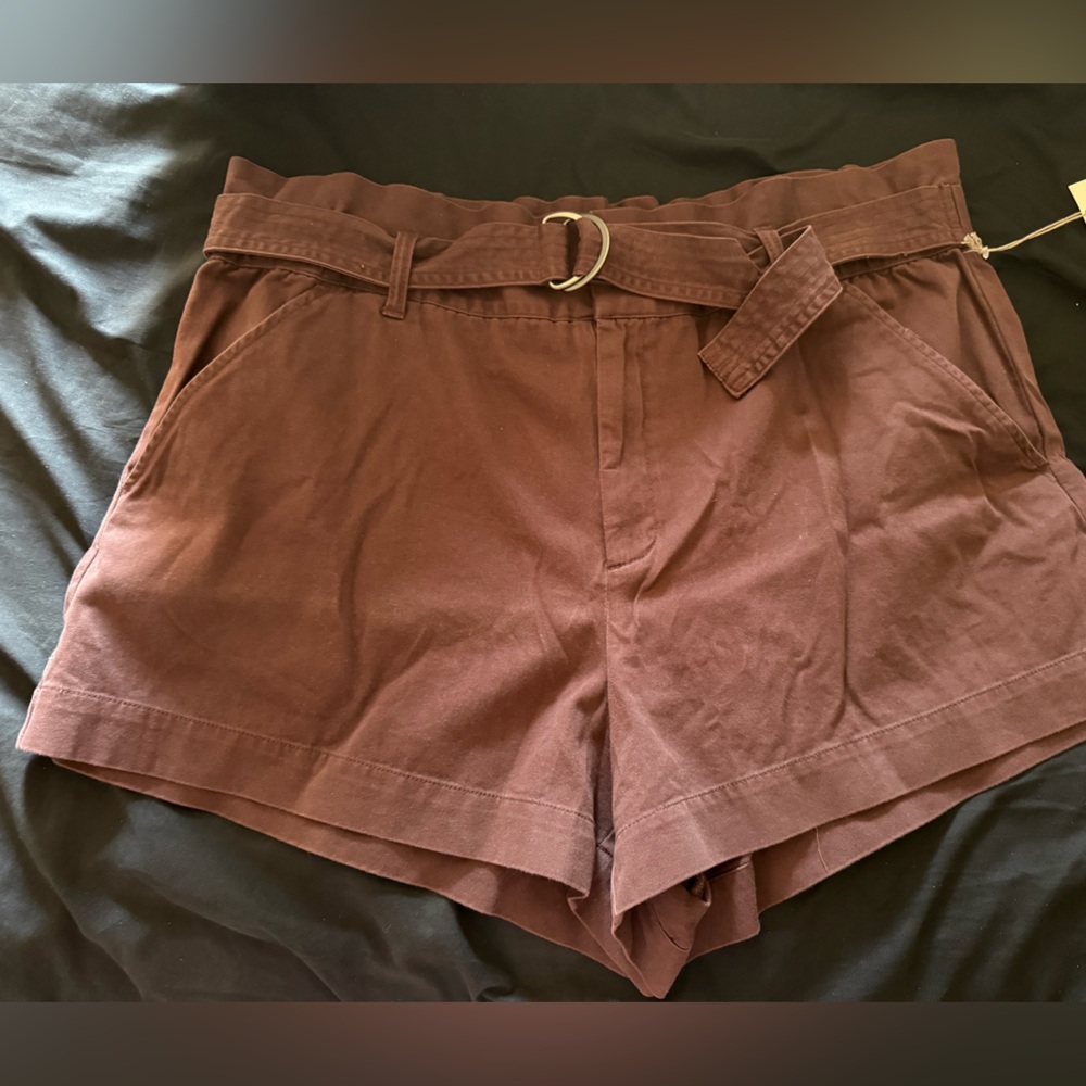 a new day Women's High Waist Brown Shorts